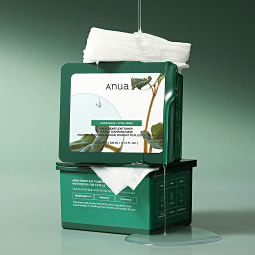 Anua Heartleaf Toner Double Soothing Mask – 30 Sheets (330ml)