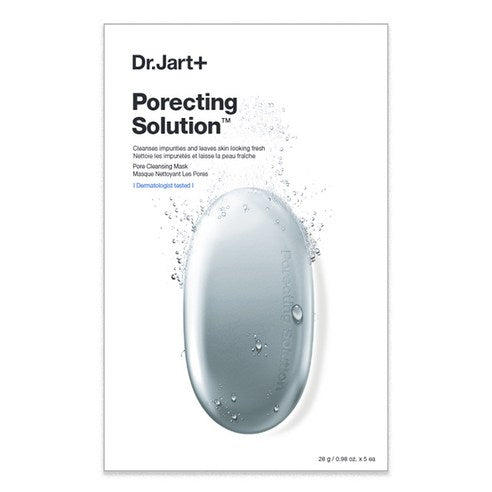 Dr.Jart+ Porecting Solution Sheet Mask – Purify, Tighten & Clear Pores Instantly | 5-Pack | CanZee