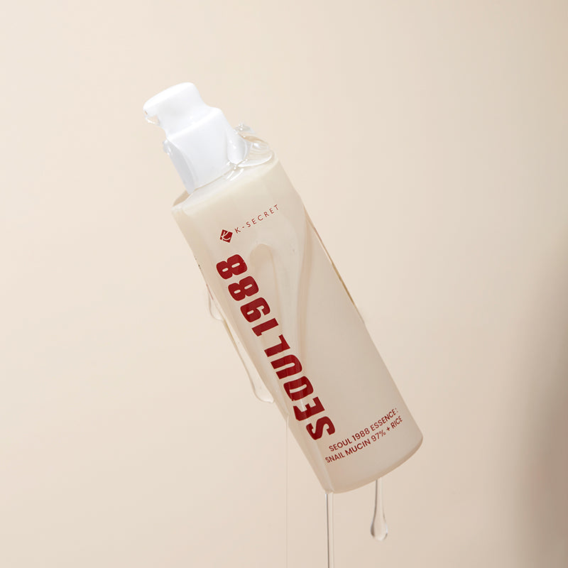K-SECRET SEOUL 1988 Essence 100ml – 97% Snail Mucin + Rice | Hydrate, Brighten & Repair | CanZee