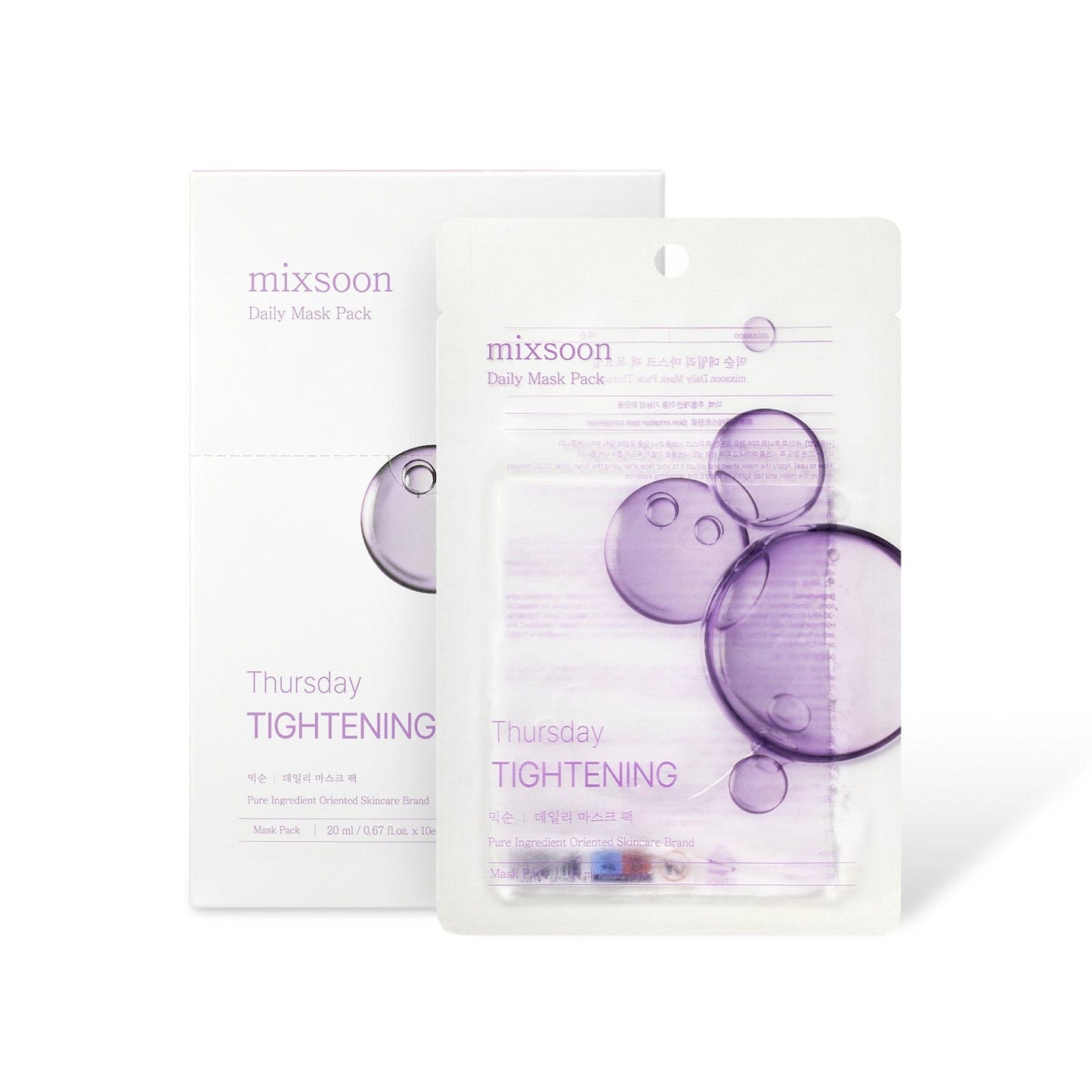 mixsoon Daily Mask Pack Thursday (20ml x 10ea) – Calm, Hydrate & Reset Stressed Skin | CanZee