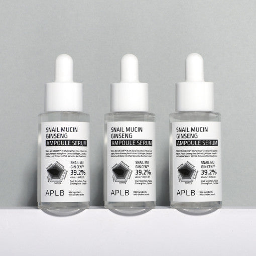 APLB Snail Mucin Ginseng Ampoule Serum 40ml – Hydrate, Revitalize & Restore Skin | CanZee Beauty + Care