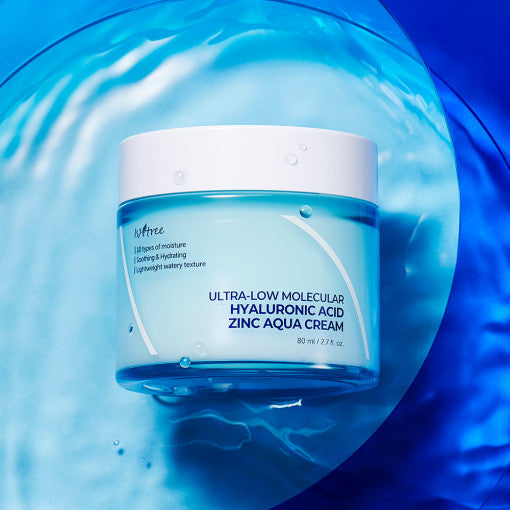 Isntree Ultra-Low Molecular Hyaluronic Acid Zinc Aqua Cream 80ml – Oil-Control & Deep Hydration | CanZee
