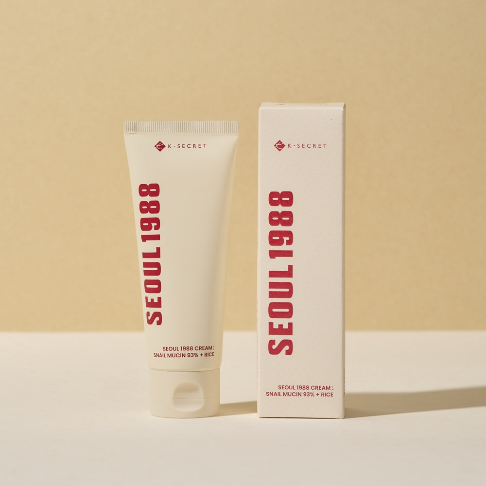 K-SECRET SEOUL 1988 Cream 100ml – Snail Mucin 93% + Rice | Brighten, Repair & Hydrate | CanZee