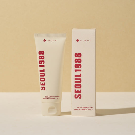 K-SECRET SEOUL 1988 Cream 100ml – Snail Mucin 93% + Rice | Brighten, Repair & Hydrate | CanZee