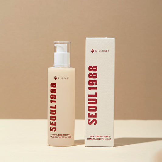 K-SECRET SEOUL 1988 Essence 100ml – 97% Snail Mucin + Rice | Hydrate, Brighten & Repair | CanZee
