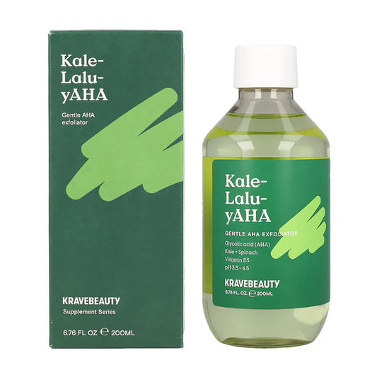 KRAVEBEAUTY Kale-Lalu-yAHA Exfoliator 200ml – Gentle Glycolic Acid Toner for Smooth, Glowing Skin | CanZee