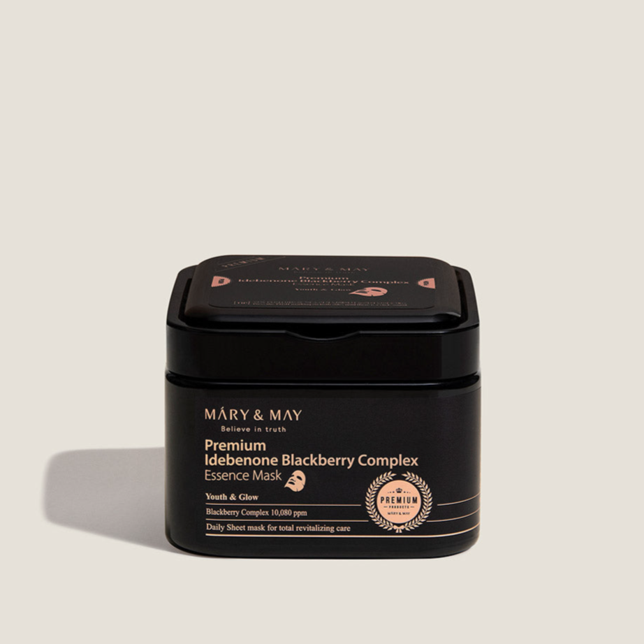 MARY & MAY Idebenone Blackberry Essence Sheet Mask 20ea | CanZee