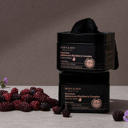 MARY & MAY Idebenone Blackberry Essence Sheet Mask 20ea | CanZee