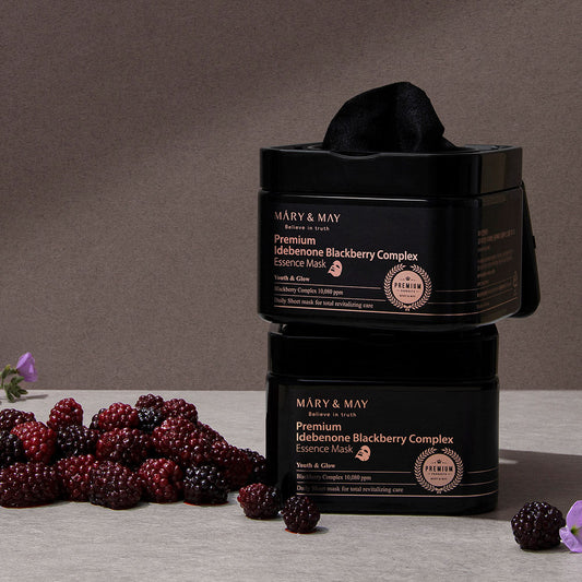 MARY & MAY Idebenone Blackberry Essence Sheet Mask 20ea | CanZee