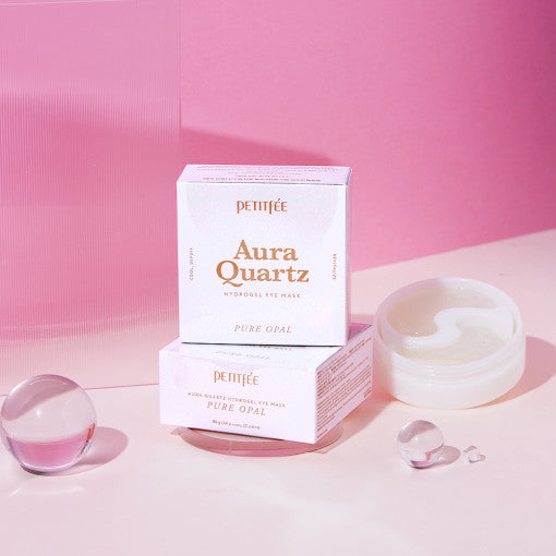 PETITFEE Aura Quartz Eye Mask Pure Opal – Brightening & Hydrating Eye Patches (40pcs) | CanZee