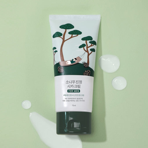 Round Lab For Men Pine Soothing Cica Cream 75ml – Calm, Repair & Refresh Men’s Skin | CanZee