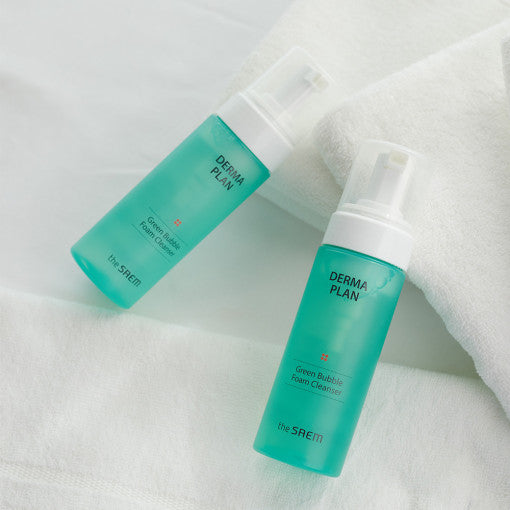 The SAEM Derma Plan Green Bubble Foam Cleanser | Calm & Cleanse Sensitive Skin – 150ml