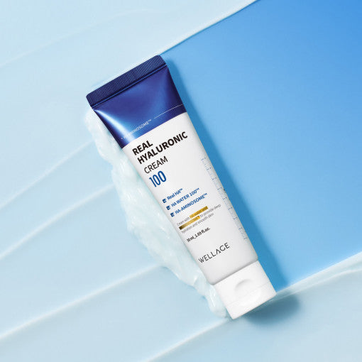 WELLAGE Real Hyaluronic 100 Cream 50ml – Deep Hydration & Skin Barrier Repair Moisturizer | CanZee