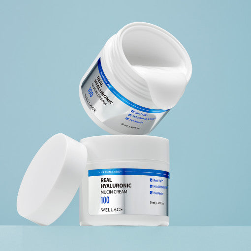 WELLAGE Real Hyaluronic Mucin Cream 50ml – Deep Hydration + Skin Repair | CanZee Beauty + Care