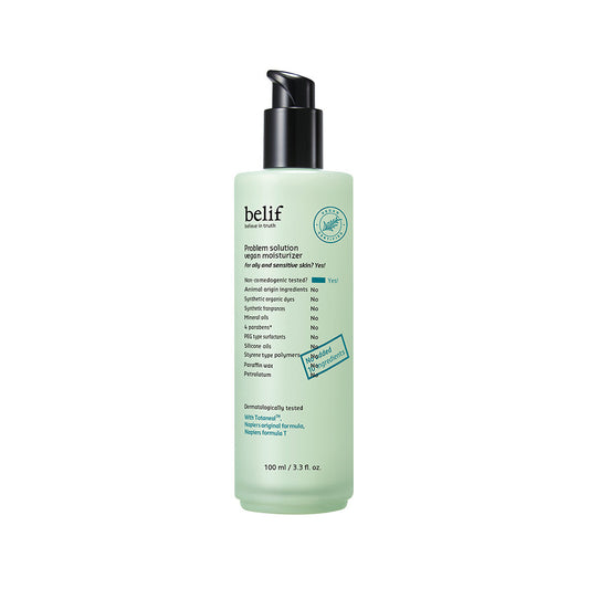 belif Problem Solution Vegan Moisturizer | Clear, Calm & Hydrate Troubled Skin – 100ml