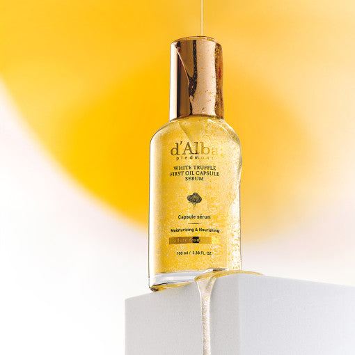 d'Alba White Truffle First Oil Capsule Serum 100ml – Glow-Boosting Hydration & Anti-Aging Serum | CanZee