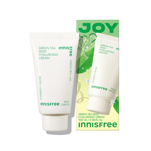 innisfree Green Tea Seed Hyaluronic Cream | Intense Hydration + Radiance with Jeju Green Tea – 100ml