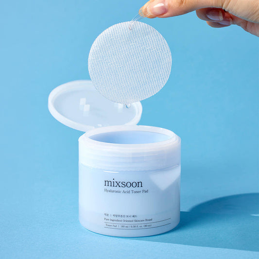 mixsoon Hyaluronic Acid Toner Pad 80ea (180ml) – Deep Hydration Toner Pads for Dry & Sensitive Skin | CanZee